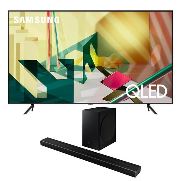 Samsung QN85Q70TA 85" 4K UHD QLED TV with a Samsung HW-Q60T Wireless