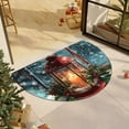 thumbnail image 6 of Beautynvta Christmas Rug for Entryway, Half Round Merry Christmas Welcome Door Mat, Soft Non-Slip Kitchen Rug, Xmas Holiday Decor Floor Carpet for Bedroom Bathroom, 23.6''x15.7'', 6 of 6
