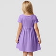 thumbnail image 5 of NOLDARES Girls Dresses Summer Short Sleeve Clothes School Outfits for Kids 2-12 Years(Purple,11-12 Years), 5 of 9
