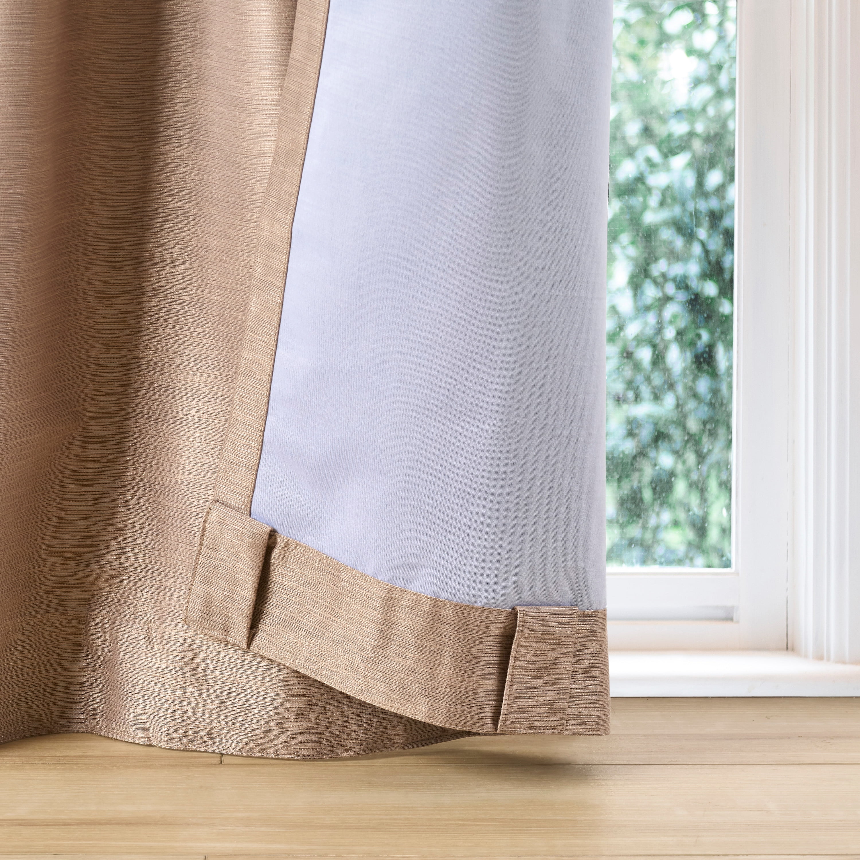 Better Homes & Gardens Colorblock Rod Pocket and Back Tab Blackout Curtain Panel, 1-Piece, Brown, 50" W x 84" L