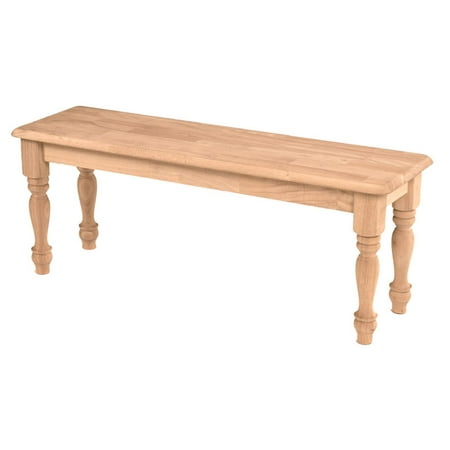 International Concepts Unfinished Farmhouse Bench
