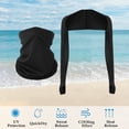 thumbnail image 6 of XUNKUSGA Women Cooling Shawl Arm Sleeve and Neck Gaiter Two Piece Sets for Women Breathable Anti-UV Sun Protection Cooler Shrug with Finger Hole,Black,Free Size, 6 of 9