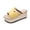 Yellow, variant on Women's Platform Wedge Sandals Open Toe Espadrilles High Heel Slip-On Mules Summer Beach Sandals, White Size 5.5