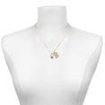thumbnail image 2 of Delight Jewelry Silver-tone Small White Cupcake with Crystal Sprinkles - Large Goldtone Crystal Initial - B - Charm Necklace, 17.5"+2", 2 of 4