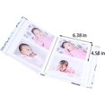 thumbnail image 3 of 2024, estuche de almacenamiento de fotos de tela con 100 bolsillos para álbum de fotos, fotos de 4 x 6 con protector de plástico transparente, 3 of 3