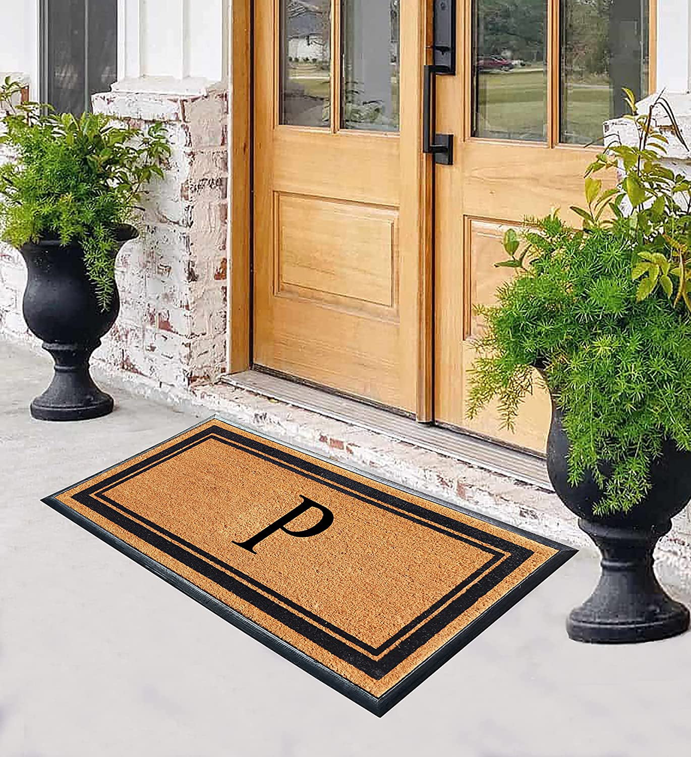 Armie Large Door Mat, Natural Rubber, Ideal for An Entryway, 30 x 48 Darby Home Co