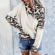 thumbnail image 5 of Puntoco moda mujer manga larga otoño camiseta impresión bolsillos con capucha blusa tops Puntoco Puntoco-4130, 5 of 7