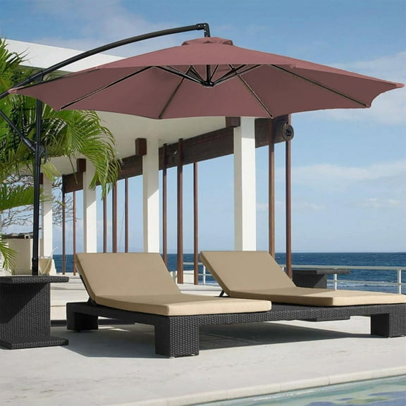 LHWEN Patio Umbrella Cover Windproof Sun Parasol Sleeve Outdoor Umbrella Protector with Drawstring for Secure Fit Weather- Umbrella Cover and Store Available in Multiple Sizes for Cantilever and Garde