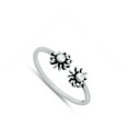 thumbnail image 4 of Beautiful Coil Petal Flower Ring .925 Sterling Silver Band Jewelry Female Male Unisex Size 10, 4 of 4