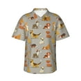 thumbnail image 1 of Balery Cute Dog Camisas hawaianas de manga corta para hombre, camisas playeras de corte holgado, camisas de vacaciones con botones,Small, 1 of 7