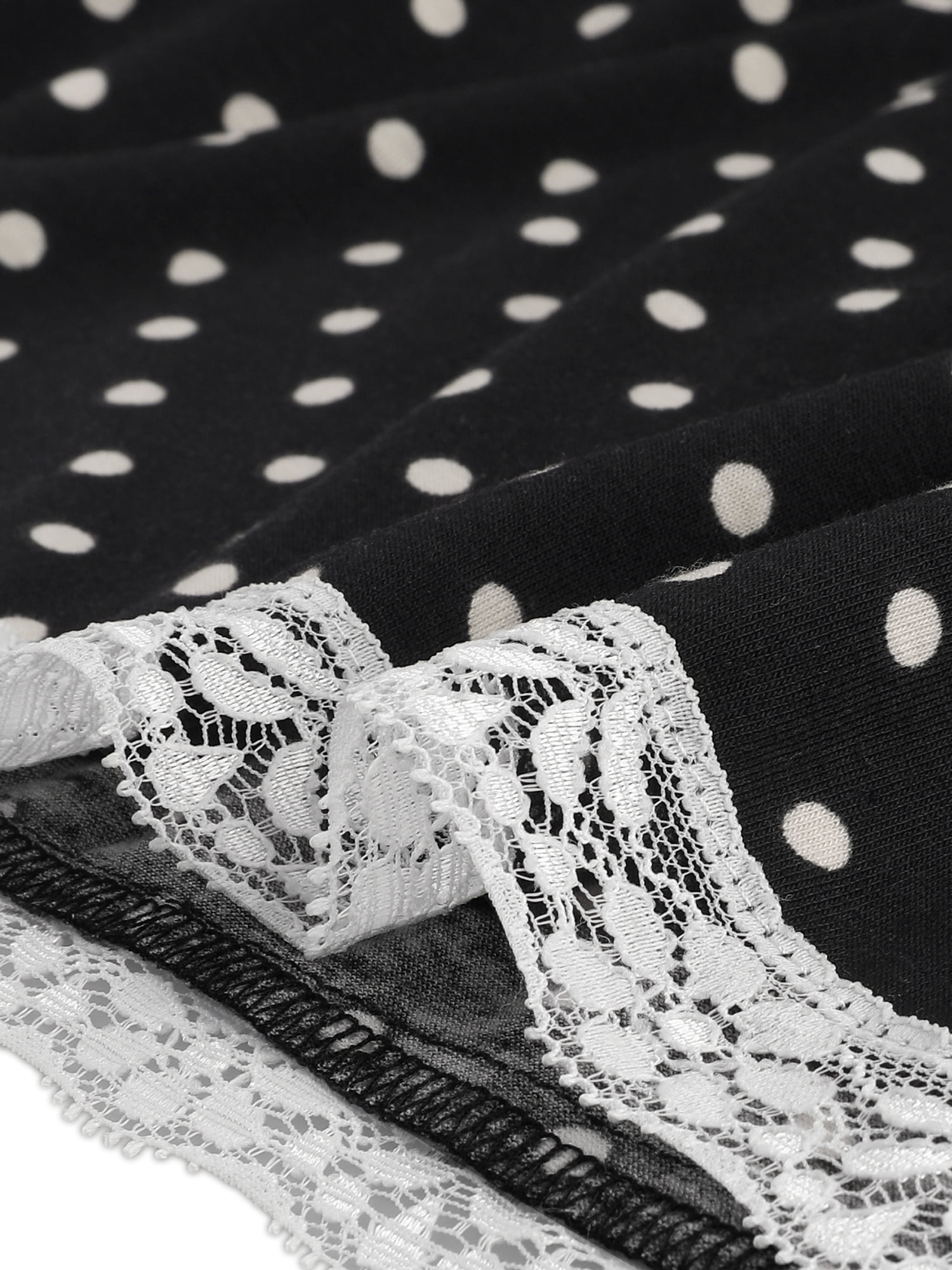 Unique Bargains Juniors' Plus Size Nightgown Polka Dots Comfy Sleep Shirts
