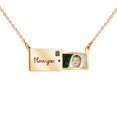 thumbnail image 1 of Qarigey Collar de acero inoxidable letras colgantes cadenas de clavícula decoración de cuello de moda decoraciones señoras joyería para regalo joyas Ropa, zapatos y accesorios Miscelánea Oro Qarigey AP013894-02, 1 of 6