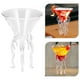 thumbnail image 3 of ColoMX Juego de 2 elegantes copas de cóctel de cristal transparente con forma de pulpo: copas altas creativas para bodas y ocasiones especiales., 3 of 7