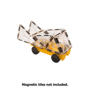 MAGNA-TILES Cars Expansion Set, 3D Magnetic Building Tiles, 2 Piece Pack