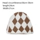 thumbnail image 2 of Gorro de pescador corto con puños de punto de lana para hombres y mujeres, gorros cálidos de invierno con diseño geométrico de diamantes y cuadros, gorro de lana, 2 of 5