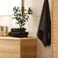 thumbnail image 3 of MALLONI HOME Ultra Soft 3 Pack Cotton Towel Set, Contains a Bath Towel 28x55 inch, a Hand Towel 16x24 inch & a Wash Coth 12x12 inch, Ideal Everyday use, Compact & Lightweight - Chocolate Brown, 3 of 5