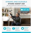 thumbnail image 5 of Stander Wonder Pole Plus, Security Pole and Curve Grab Bar, Bathroom Safety Rail for Elderly, Tension Mounted Floor to Ceiling Safety Assist Handle for Seniors, Supports 300 lbs, White, 5 of 9