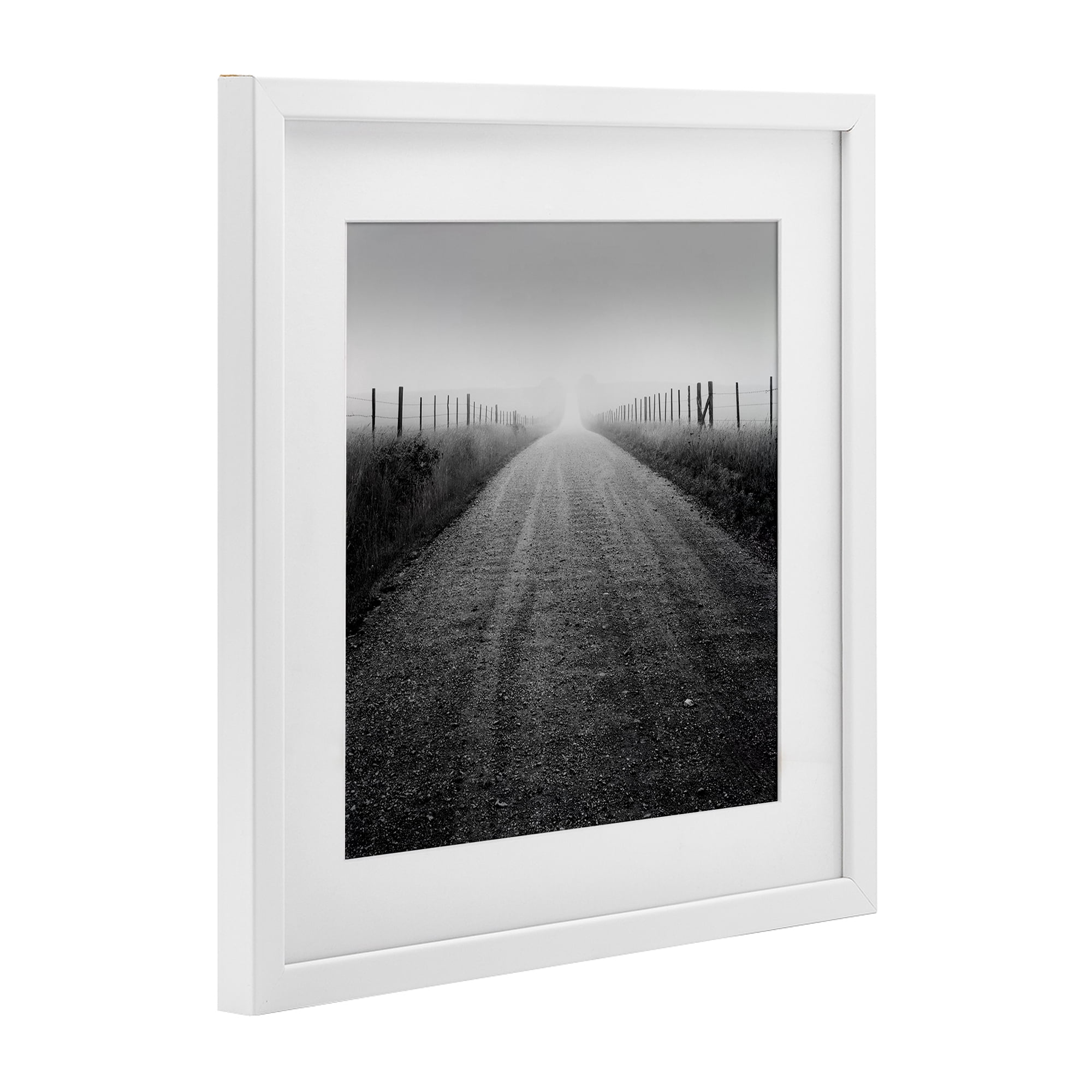 Stupell Industries Country Road in Morning Mist White Framed Print Under Glass, design by Chip Forelli