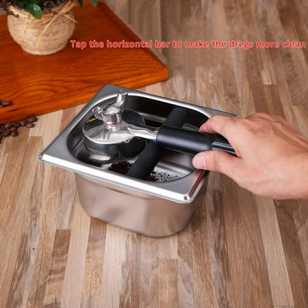 

Jmtresw Stainless Steel Coffee Powder Residue Knock Box Coffee Grounds Grind Bucket