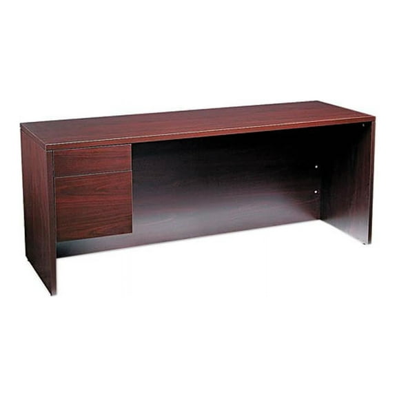 HON 10546LNN 10500 Series 3/4-Height Left Pedestal Credenza, 29.50" x 72.00" x 24.00", Mahogany