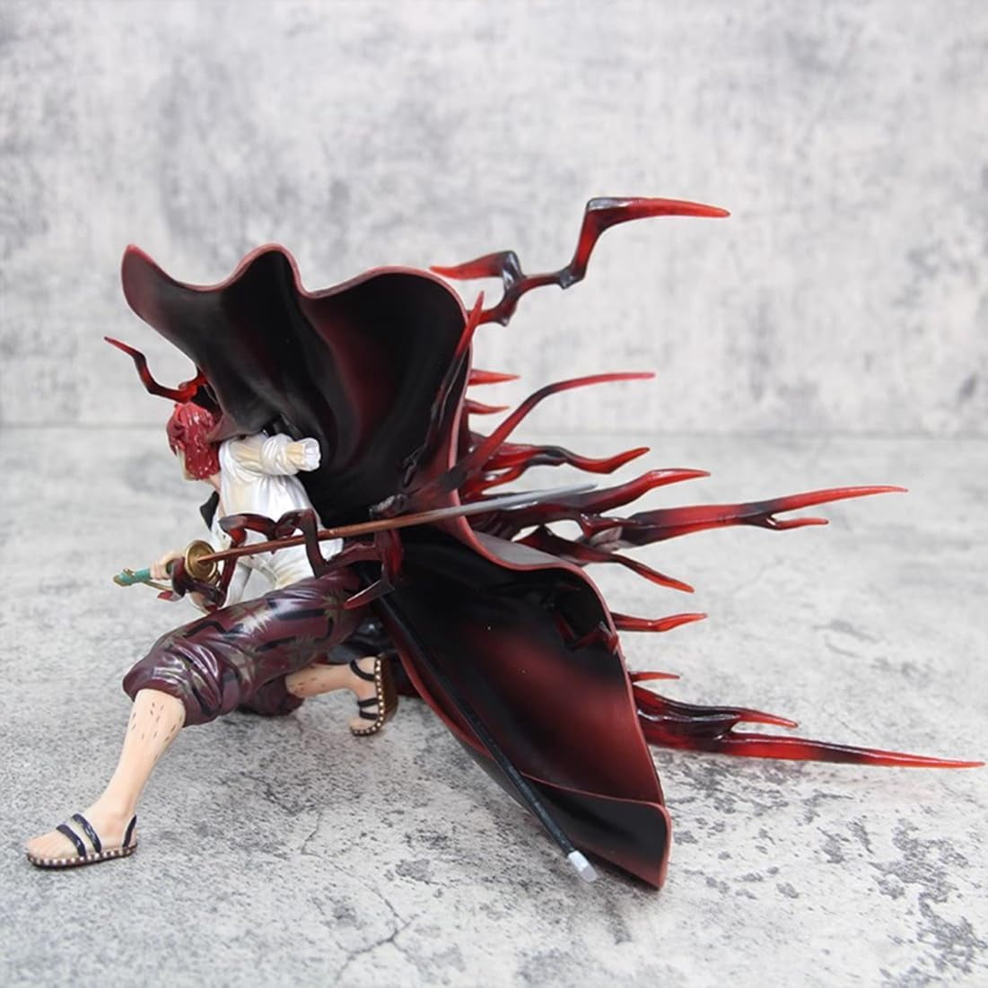 New Four Emperors Red Hair Shanks (Draw the Sword Ver) Character Anime Model Statue Action Figures Desktop Ornament Popular Decorations Fan Souvenirs Creative Gift Collectable