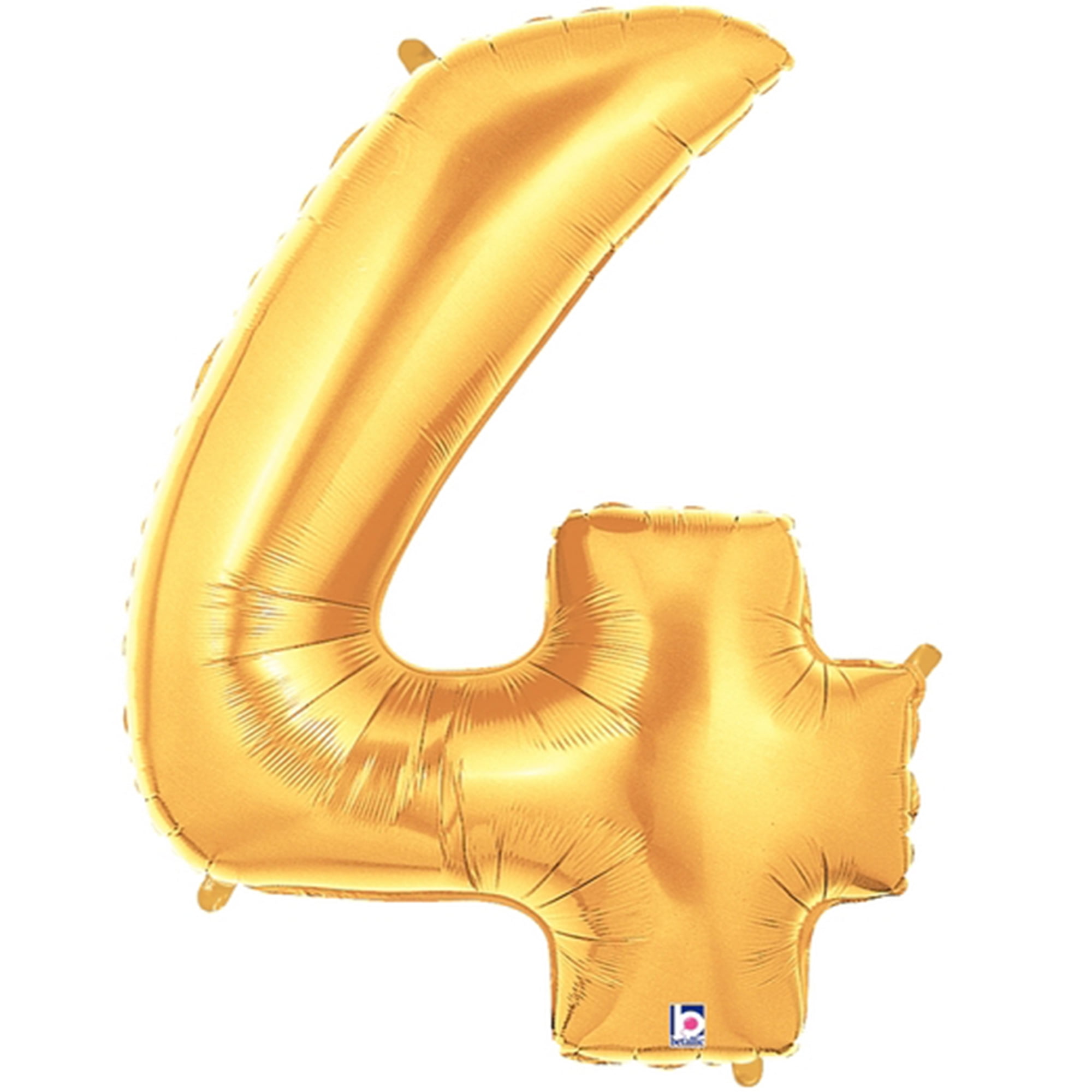 gold metallic number balloons