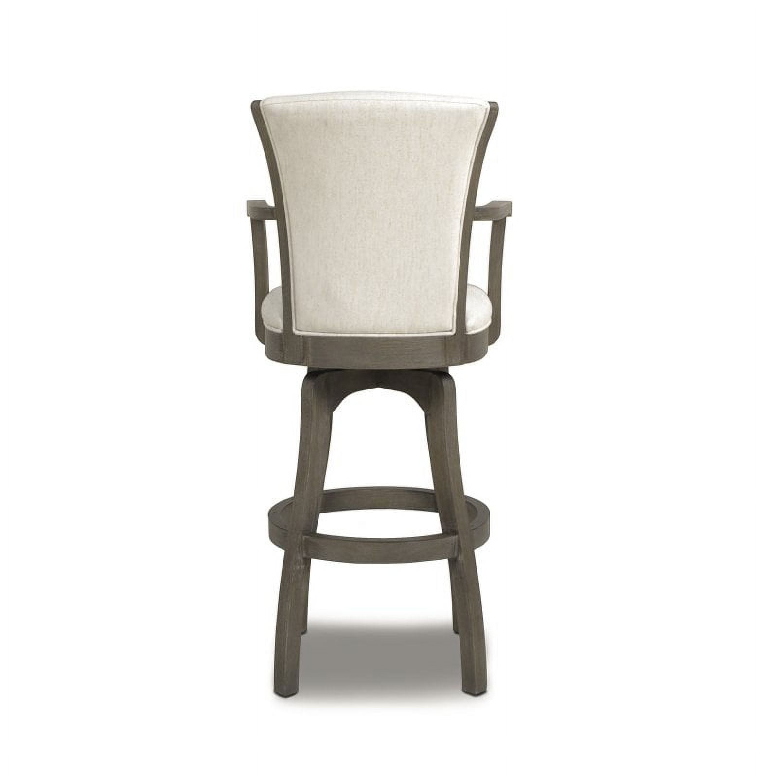 Jennifer Taylor Home Williams 31" Swivel Bar Stool with Armrests White Linen