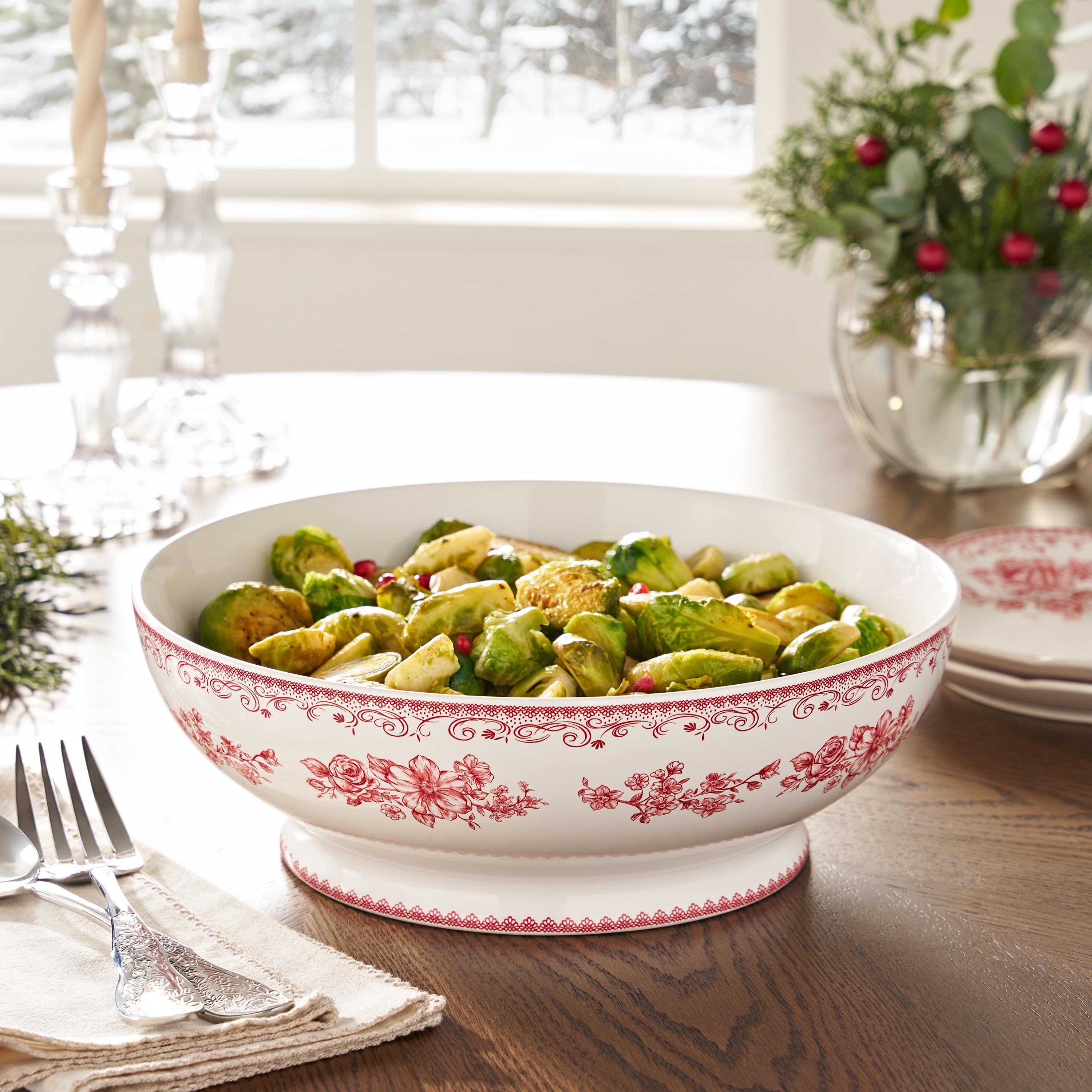 The Pioneer Woman Agatha Red Stoneware Serving Bowl photo 2