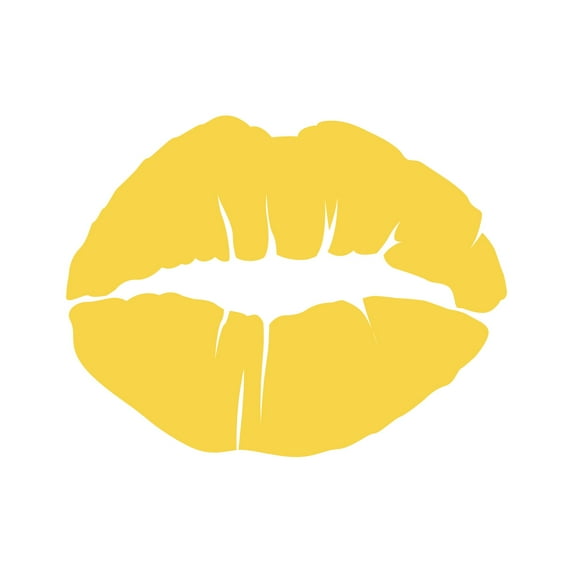 Kiss Lip Mark Sticker Decal Die Cut - Self Adhesive Vinyl - Weatherproof - Made in USA - Many Color and Sizes - love sexy romance