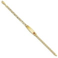 thumbnail image 2 of Primal Gold 14 Karat Yellow Gold Medical Soft Diamond Shape Red Enamel Anchor Link ID Bracelet, 2 of 3
