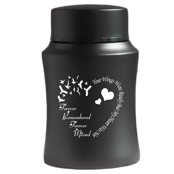 4.5 Inches Small Urn for Human Ashes Small Keepsake Urn Heart Pattern Memorial Ashes ContainerStainless Steel Mini Cremation Urn