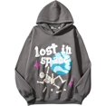 thumbnail image 1 of XINQIHANG Men's Hoodie Hip Hop Pullover Sweaters for Teenagers, 1 of 3
