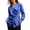 Blue, variant on Women's Wrap V Neck Blouses Tie Waist Puff Cuff Long Sleeve Slim Shirts for Office Business Daily Wear