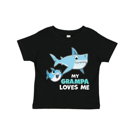 

Inktastic My Grampa Loves Me with Cute Sharks Gift Toddler Boy or Toddler Girl T-Shirt