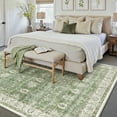 thumbnail image 7 of BERTHMEER 8'x10' Area Rugs for Living Room Bedroom Kitchen Rugs Non Slip Washable Vintage Traditional Dorm Office Dining Room Farmhouse Oriental Distressed Rugs,Light Green, 7 of 7