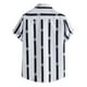 thumbnail image 4 of Hombres Casual Patchwork Botones Playa Sin posicionamiento Estampado a rayas Turndown Camisa de manga corta Blusa Pompotops  oipoqjl47916, 4 of 9