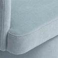 thumbnail image 2 of Pemberly Row Chaise de Bureau Roulante en Chenille Recyclée Bleu Délavé, 2 of 6