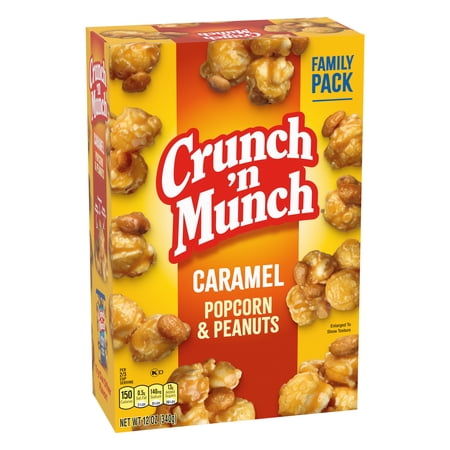 CRUNCH 'N MUNCH Caramel Popcorn with Peanuts, 12 oz.