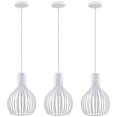 thumbnail image 1 of Lámpara colgante Stoex industrial vintage de 3 luces, estilo retro, para techo, cocina, salón, comedor, dormitorio, 20 cm, color blanco, 1 of 5
