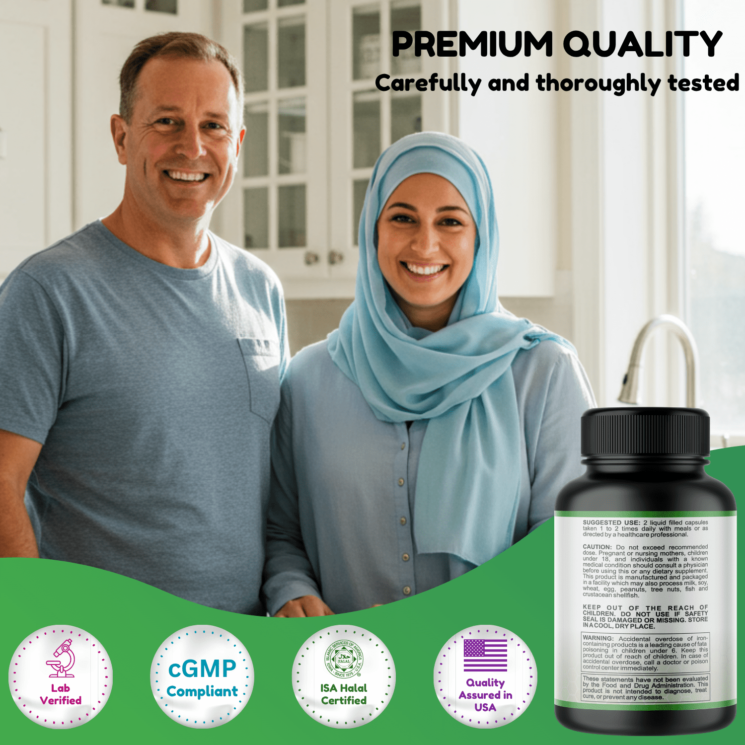 Shifaa Nutrition Halal Ultimate Multivitamin for Adults with 70+ Nutrients, 42 Fruits & Veggies – Non-GMO Daily Supplement | 90 Counts