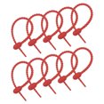 thumbnail image 1 of Reutilizables Cremallera Bridas, 7 Pulgadas Silicona Bridas Bolsa Clips, Multiuso Silicona Bridas, Cables Bridas, Pan Brida, Doméstico Retorcidas Bridas(Borgoña Paquete de 12), 1 of 5