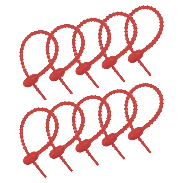 Reutilizables Cremallera Bridas, 7 Pulgadas Silicona Bridas Bolsa Clips, Multiuso Silicona Bridas, Cables Bridas, Pan Brida, Doméstico Retorcidas Bridas(Borgoña Paquete de 12)