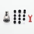 thumbnail image 2 of Kitchen Faucet Pull Down Sprayer Head Replacement 3 Functions with 15 Adapters Brushed Nickel, 2 of 8