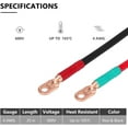 thumbnail image 6 of 10L0L 4AWG 25 inch Battery Cables Set Fit Golf Cart, Car, Marine, Motorcycle (1 Black & 1 Red) 4 Gauge 2 Feet, 6 of 8