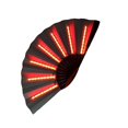 thumbnail image 1 of Ventilador Led plegable, iluminación de alto brillo, uso amplio, luces decorativas sin calefacción, ventilador brillante duradero multicolor para Club nocturno, 1 of 5