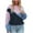 Blue, variant on Plus Size Sweater Tops On Seasonal Women's Long Sleeves Crew Neck Loose Color Matching Tops Blouse Knitted Sweater Red 8(L)