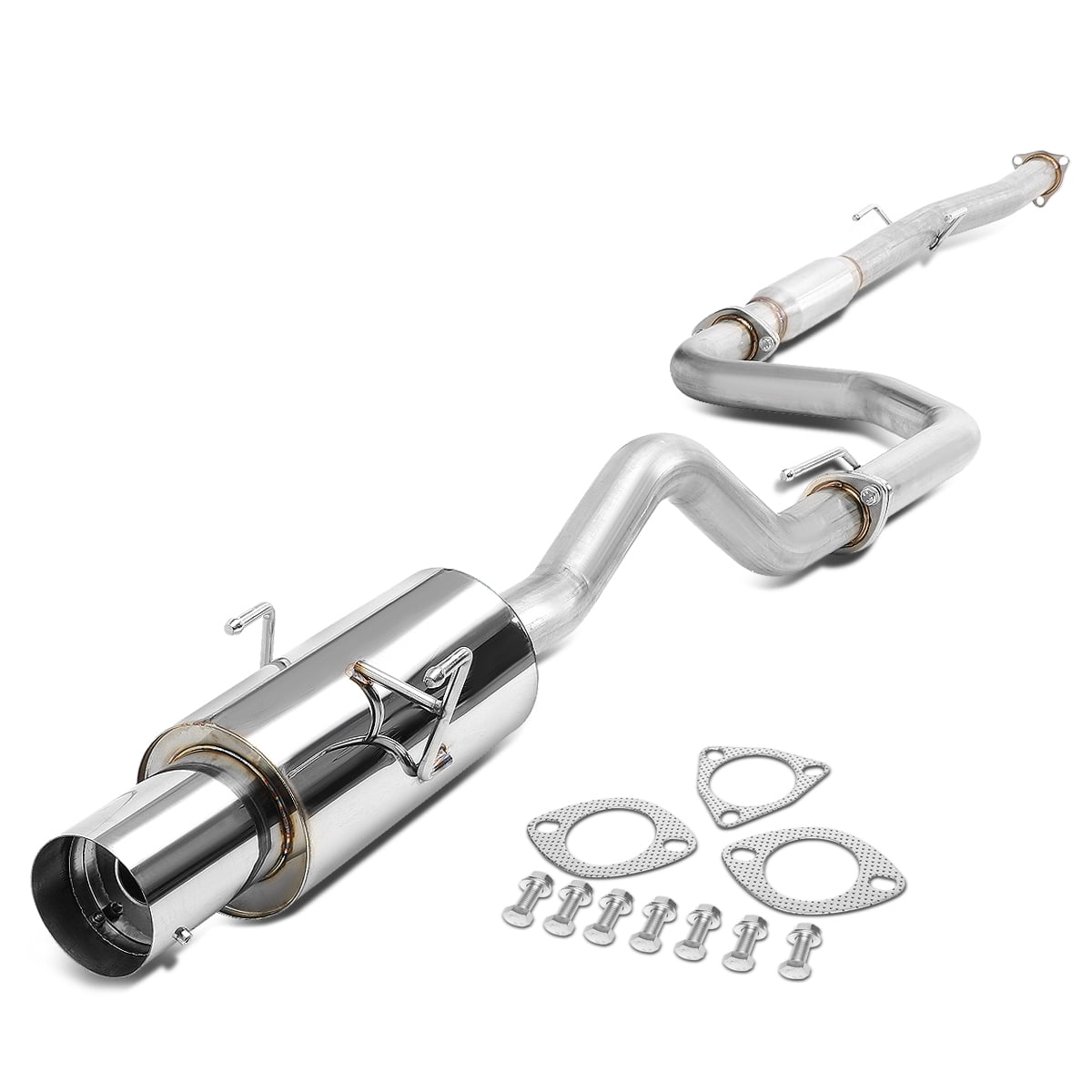 BLACK Rxmotor 2.5 to 3 Piping Catback Exhaust System with 4.5 N1 Burn Tip For Acura Integra Ls Rs Gs BLACK Rxmotor 2.5 to 3 Piping Catback Exhaust System with 4.5 N1 Burn Tip For Acura Integra Ls Rs Gs