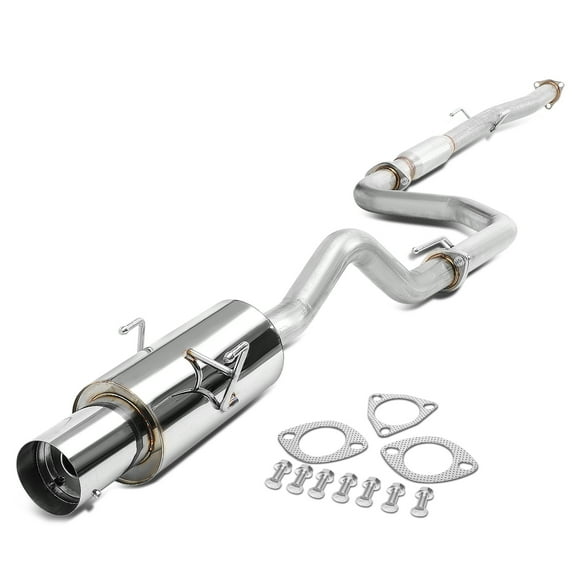 DNA Motoring CBE-AI942RS For 1994 to 2001 Acura Integra RS / GS / LS 4" Muffler Tip Stainless Steel Catback Exhaust System 95 96 97 98 99 00