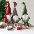 thumbnail image 3 of Juego de 3 gnomos navideños - Adornos navideños - Escandinavo hecho a mano para decoración del hogar - Lindos adornos de Papá Noel - Materiales de primera calidad - Verde,, 3 of 5