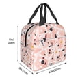 thumbnail image 6 of ZICANCN Insulated Lunch Bag for Women Men, Terrazzo Seamless Coral Pink Reusable Cute Lunch Bags for Picnic School Work Office, 6 of 8